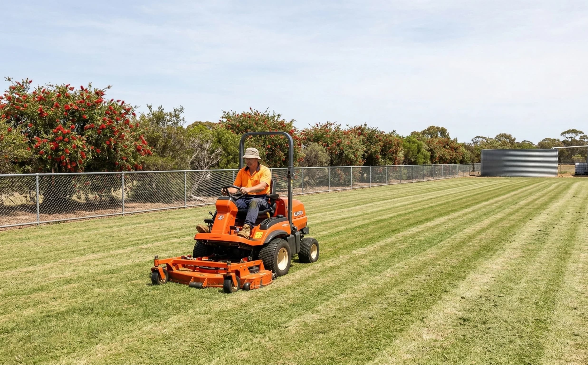 Lawn care professional using GUS instead of Tradify