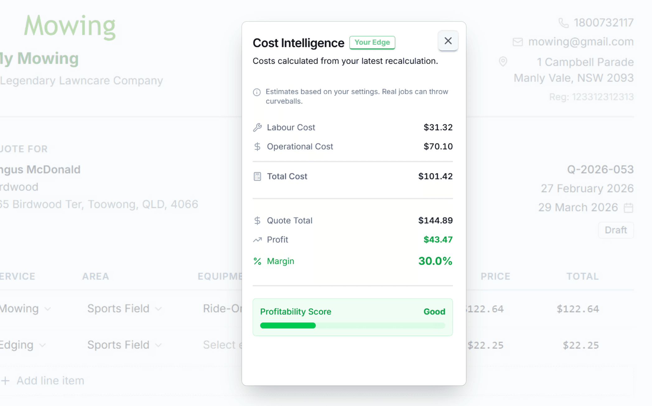 Cost Calculation Engine