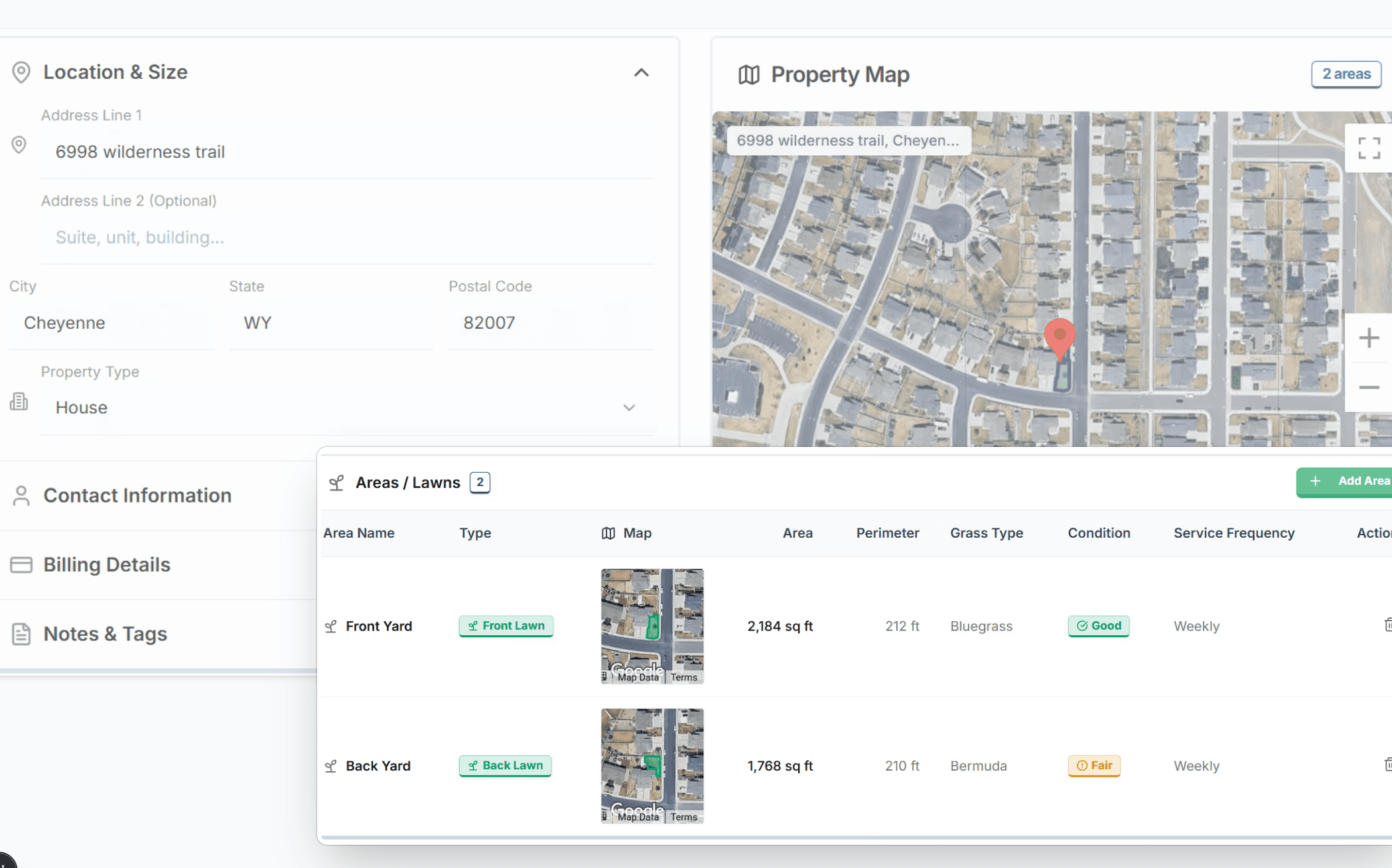 Saved Property Records